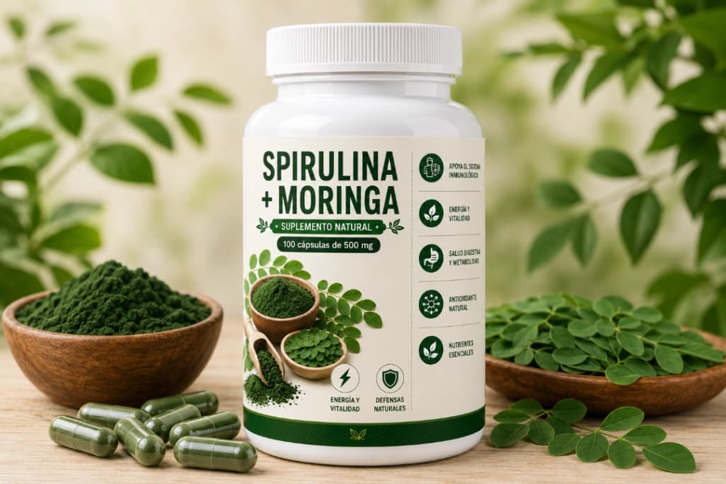 Spirulina+Moringa 100 cápsulas