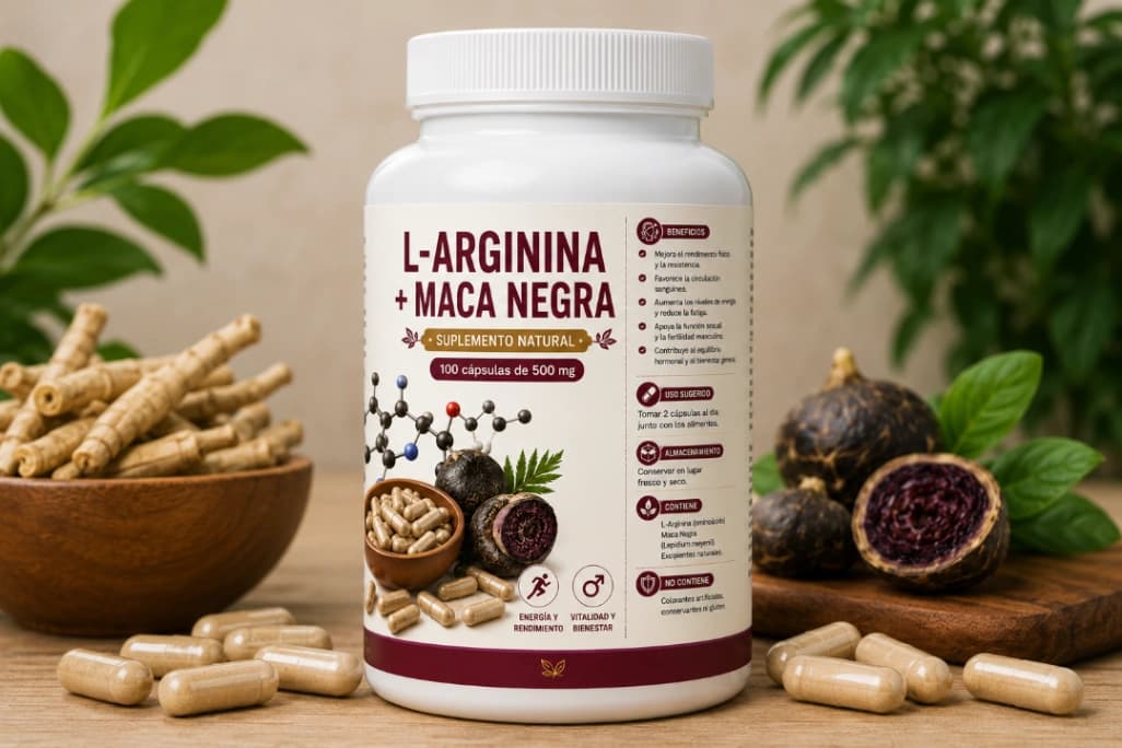 L-Arginina+maca negra 100 cápsulas