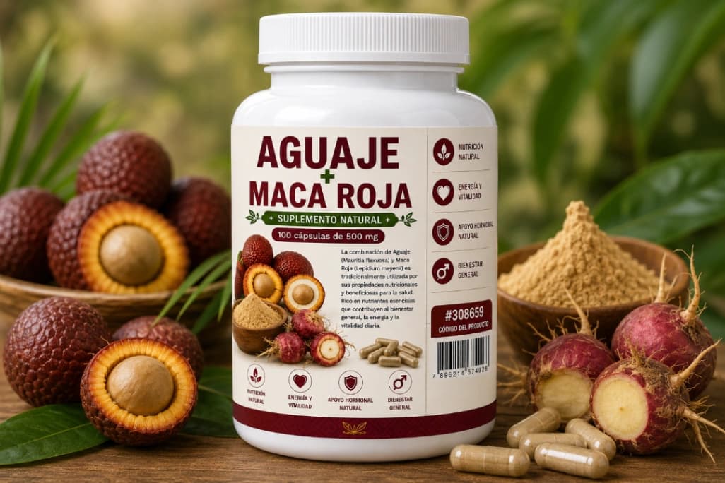 Aguaje+maca roja 100 cápsulas