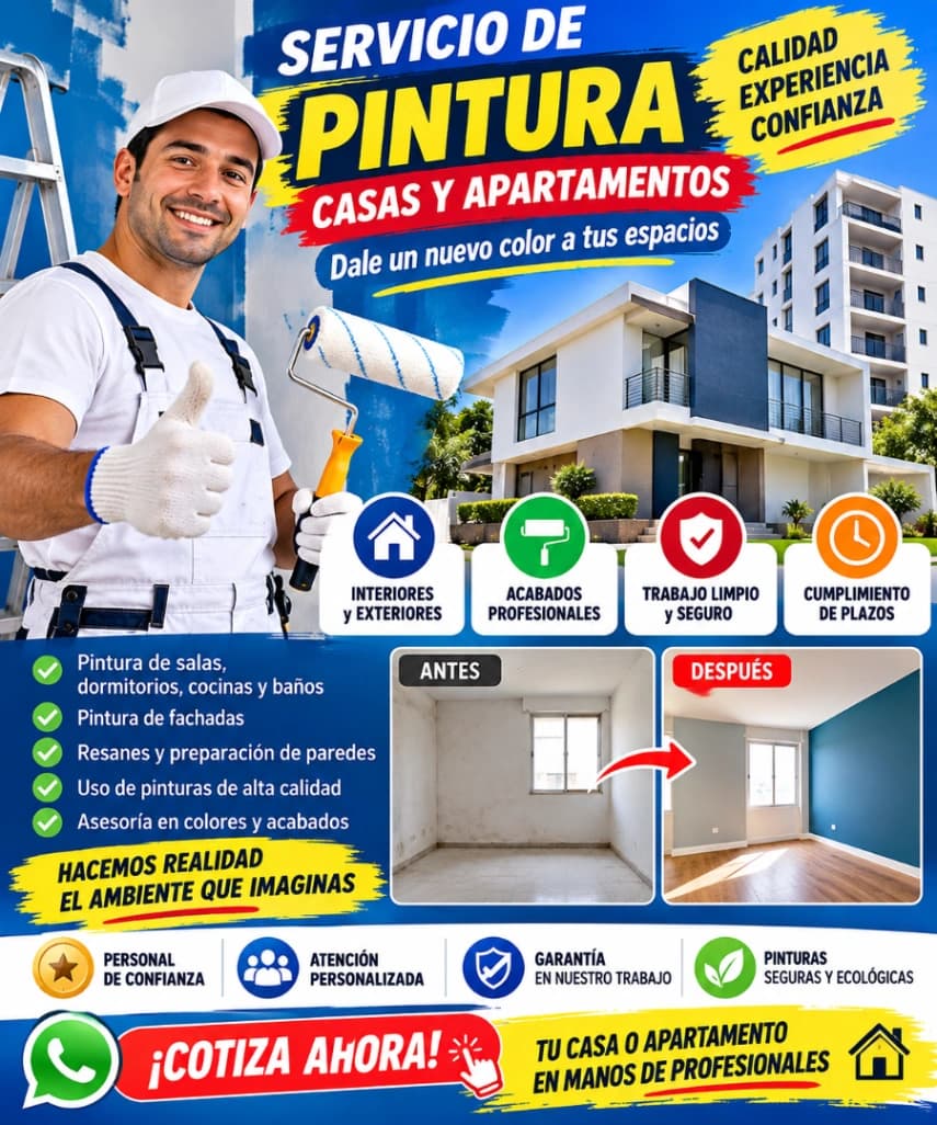 PINTURA DE APARTAMENTOS Y CASAS POR DISTRITOS
